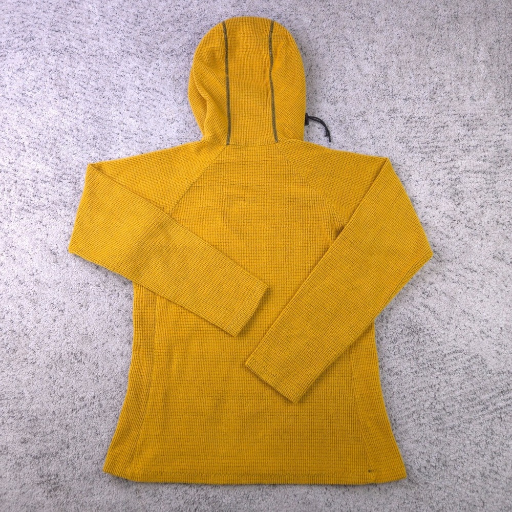 Melanzana Hoodie Womens XS Micro Grid Fleece Sweater Pullover Hiking Yellow EUC - Picture 2 of 7